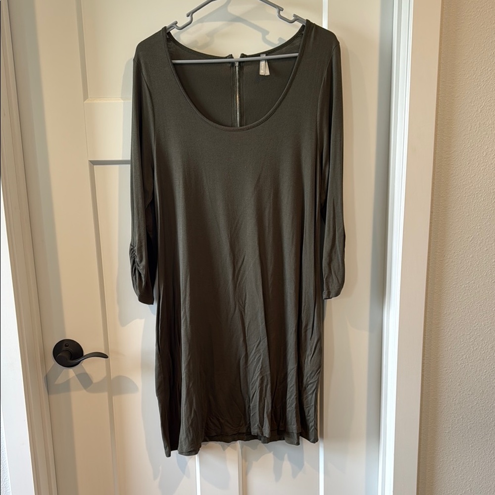 Vanity Olive Long Sleeve Dress